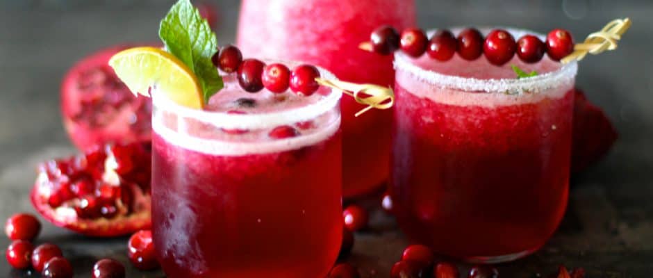 Cranberry Pomegranate Margaritas