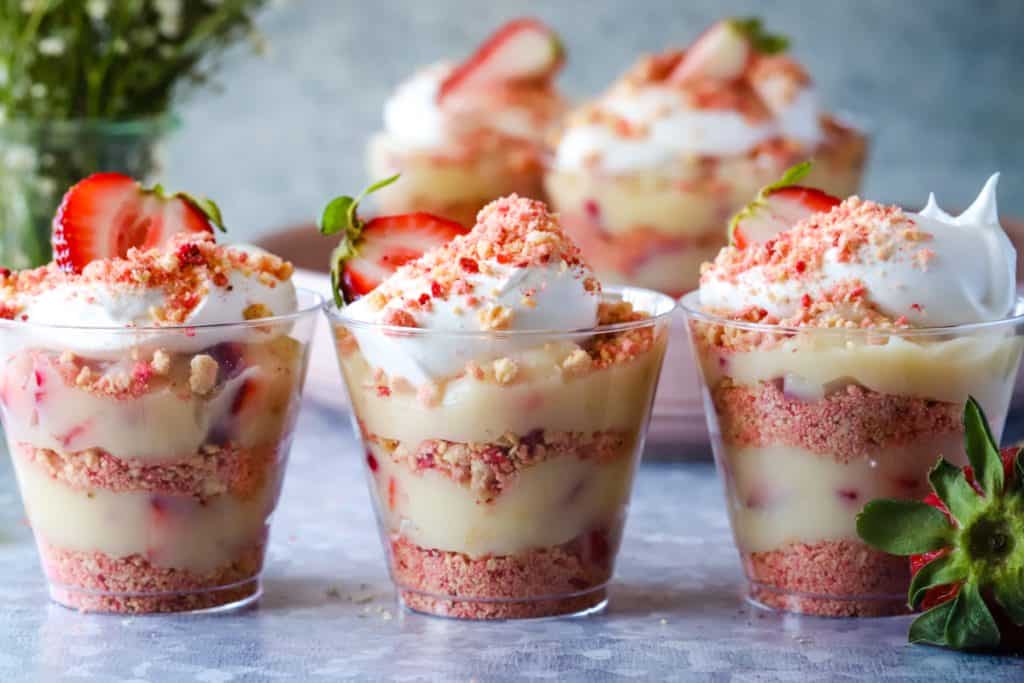 Strawberry Shortcake Pudding Cups The Seaside Baker