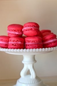 Coconut French Macarons with Guava Buttercream Filling