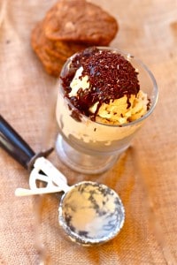 Homemade Coffee Ice Cream with Chocolate Sprinkles