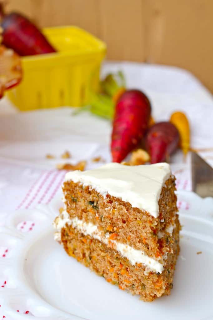 Deliciouly Moist and Partially Healthy Carrot Cake with Silky Smooth Cream Cheese  Frosting 