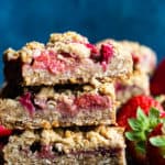 strawberry rhubarb oat squares