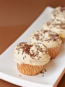 Vanilla Bean Cupcakes with Sea Salt Caramel Frosting