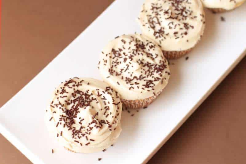 Vanilla Bean Cupcakes with Sea Salt Caramel Frosting 