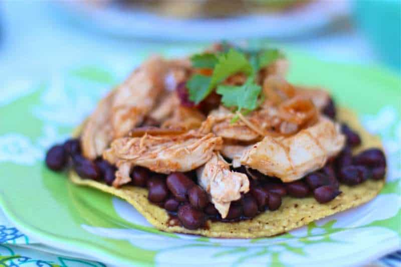 Spicy Chipotle Chicken On A Tostada 