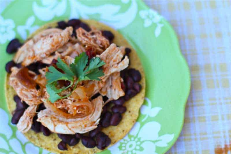 Spicy  Chipotle  Chicken Tostadas 