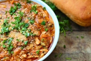 Zuppa di Orzo with Chicken and Fresh Parsley and Parmesan 