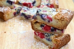 Baked Summer Custard Bars