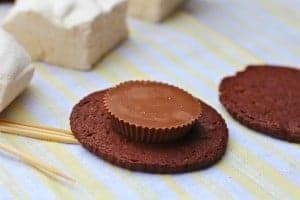 Homemade Chocolate Cookie With Peanut Butter Cup