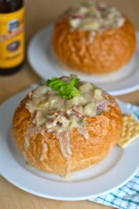 Oregon Clam Chowder in a Fresh Bread Bowl 