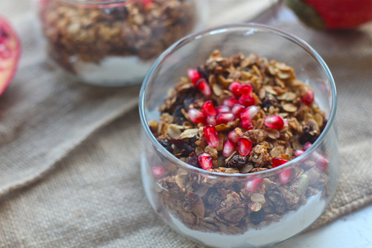 Pumpkin Spice Granola with Dried Cranberries