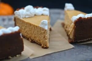 Pumpkin Pie with Gingersnap Cookie Crumb Crust 