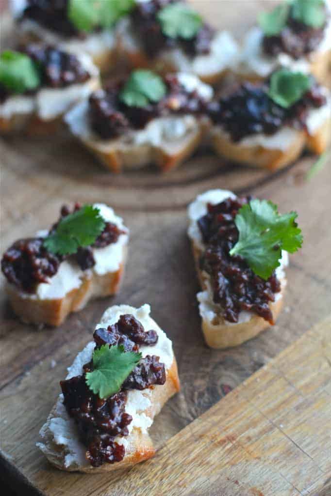 Liquid Gold Bacon Jam Crostinis