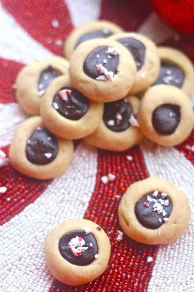 Sweet Nutella Peppermint Thumbprints