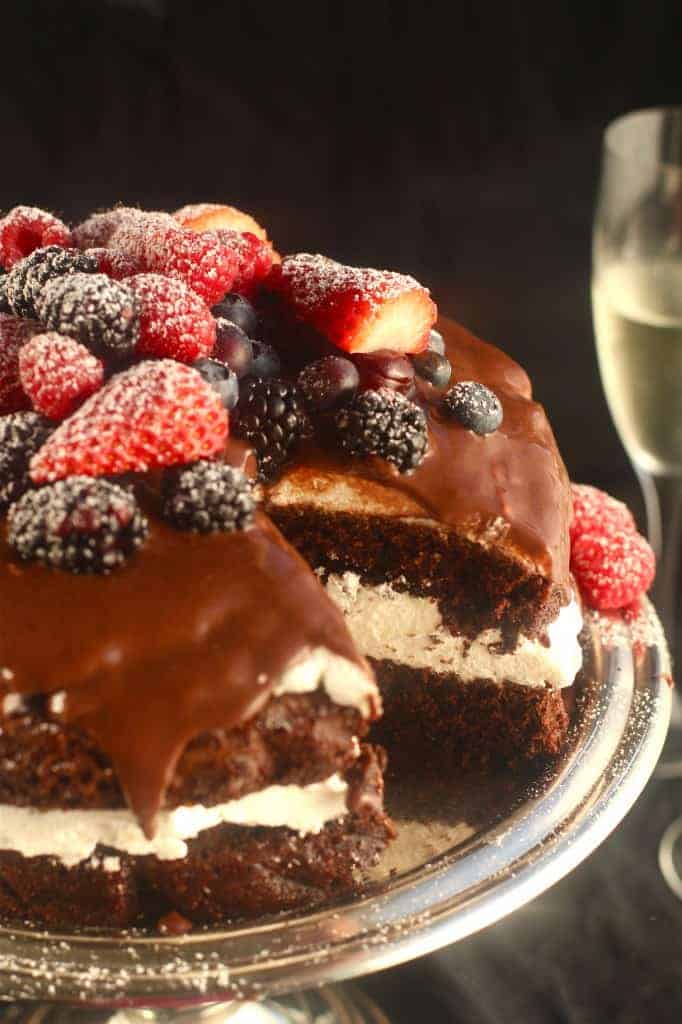 Black Forest Cake With Fresh Fruit