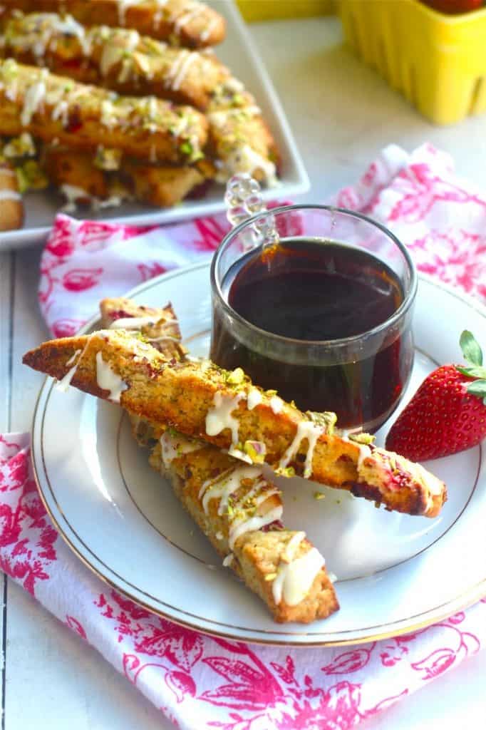 Strawberry Pistachio Biscotti