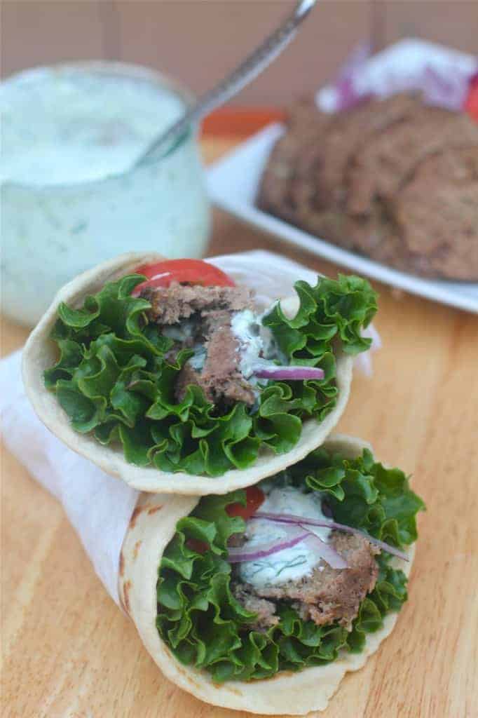 Gyro Sandwiche with Tzatziki Sauce