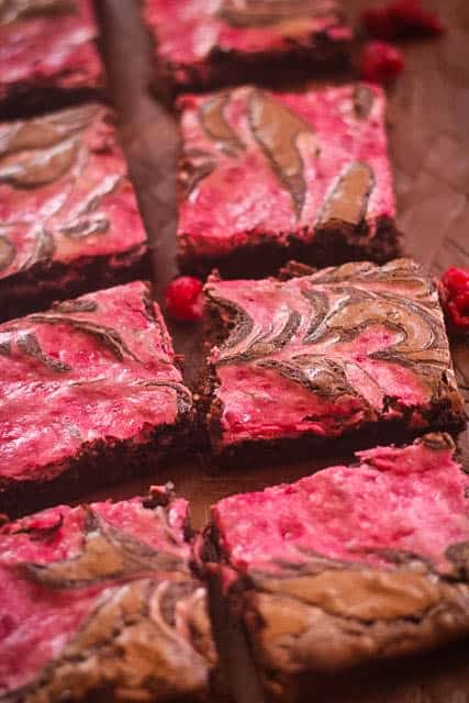 Raspberry Cheesecake Swirled Brownies