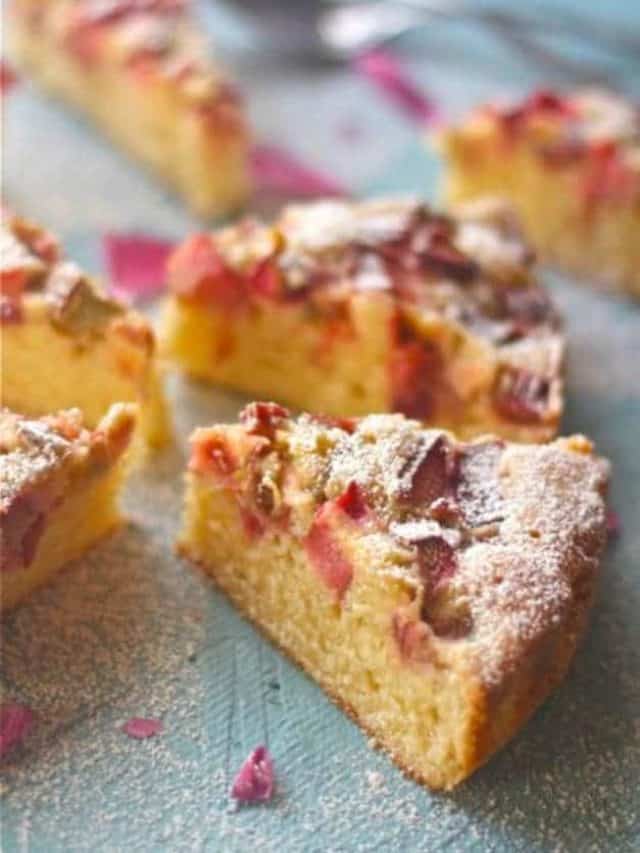 Quick and Easy Rhubarb Cake Story