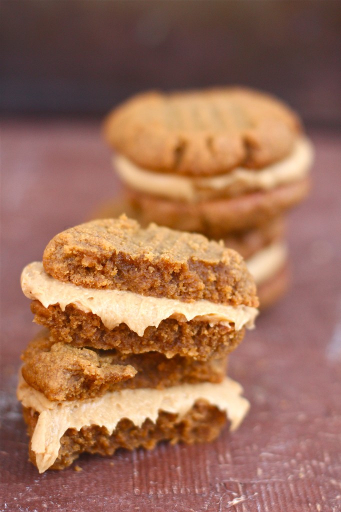 Peanut Butter Cookies with PB frosting