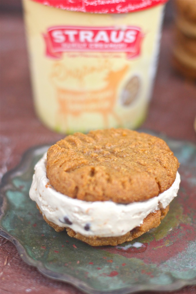 Perfect Peanut Butter Cookies with your choice of ice cream!