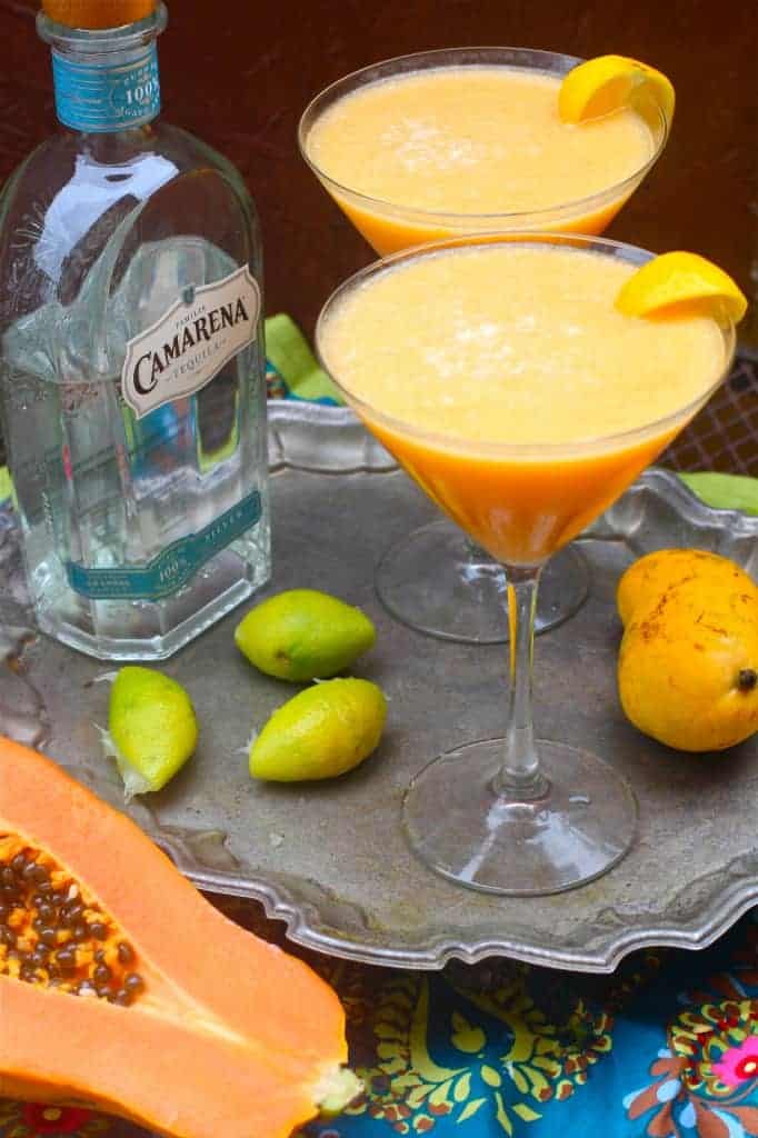 Mango Papaya Margaritas - The Seaside Baker