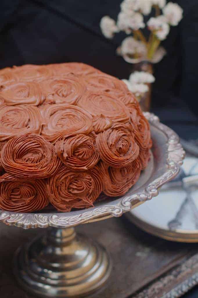 Chocolate Cake with Strawberries