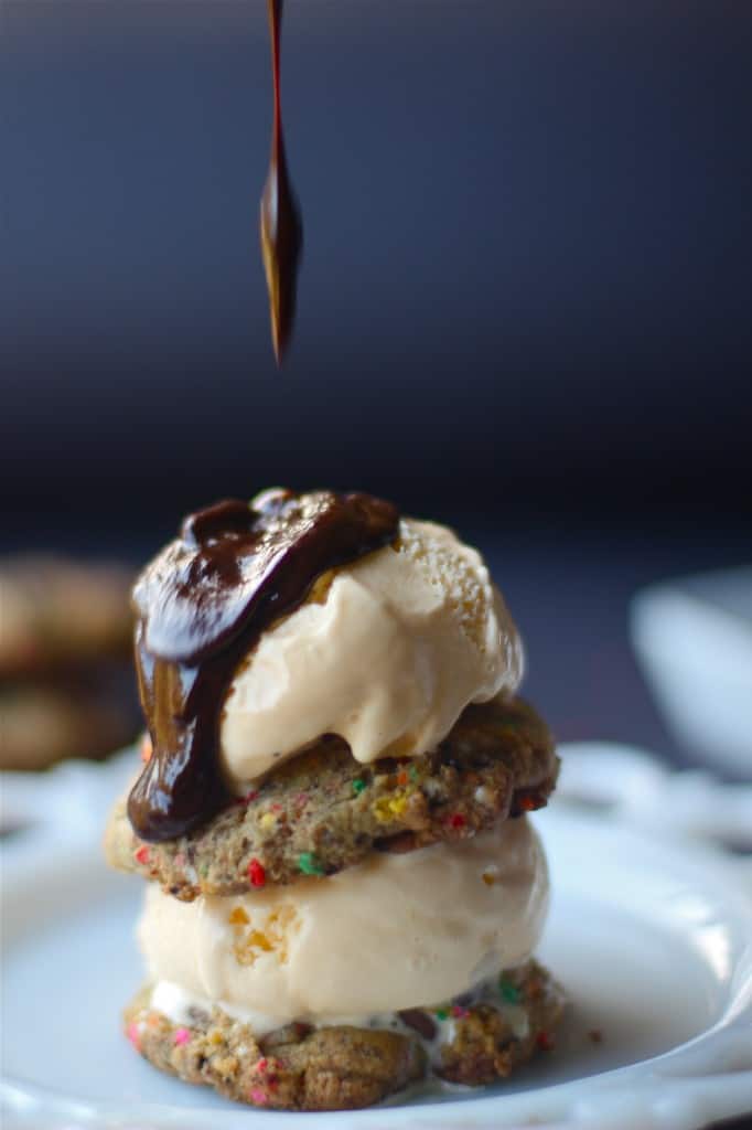 Oreo Funfetti Pudding Cookie Sandwiches