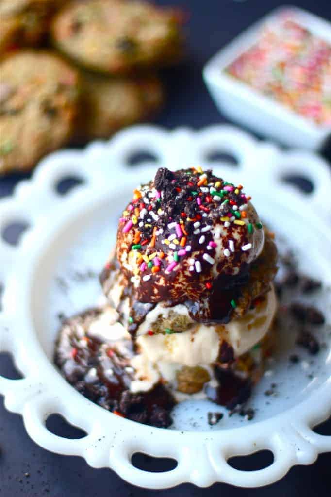 Oreo Funfetti Pudding Cookie Chocolate Sundae