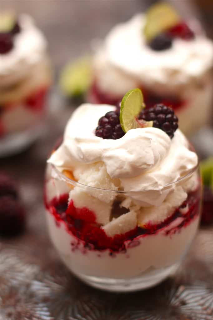 Blackberry and Lime Curd Trifle