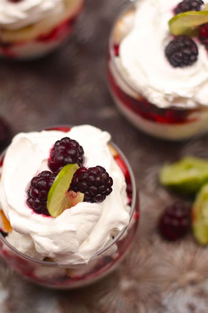 Blackberry and Lime Curd Trifle