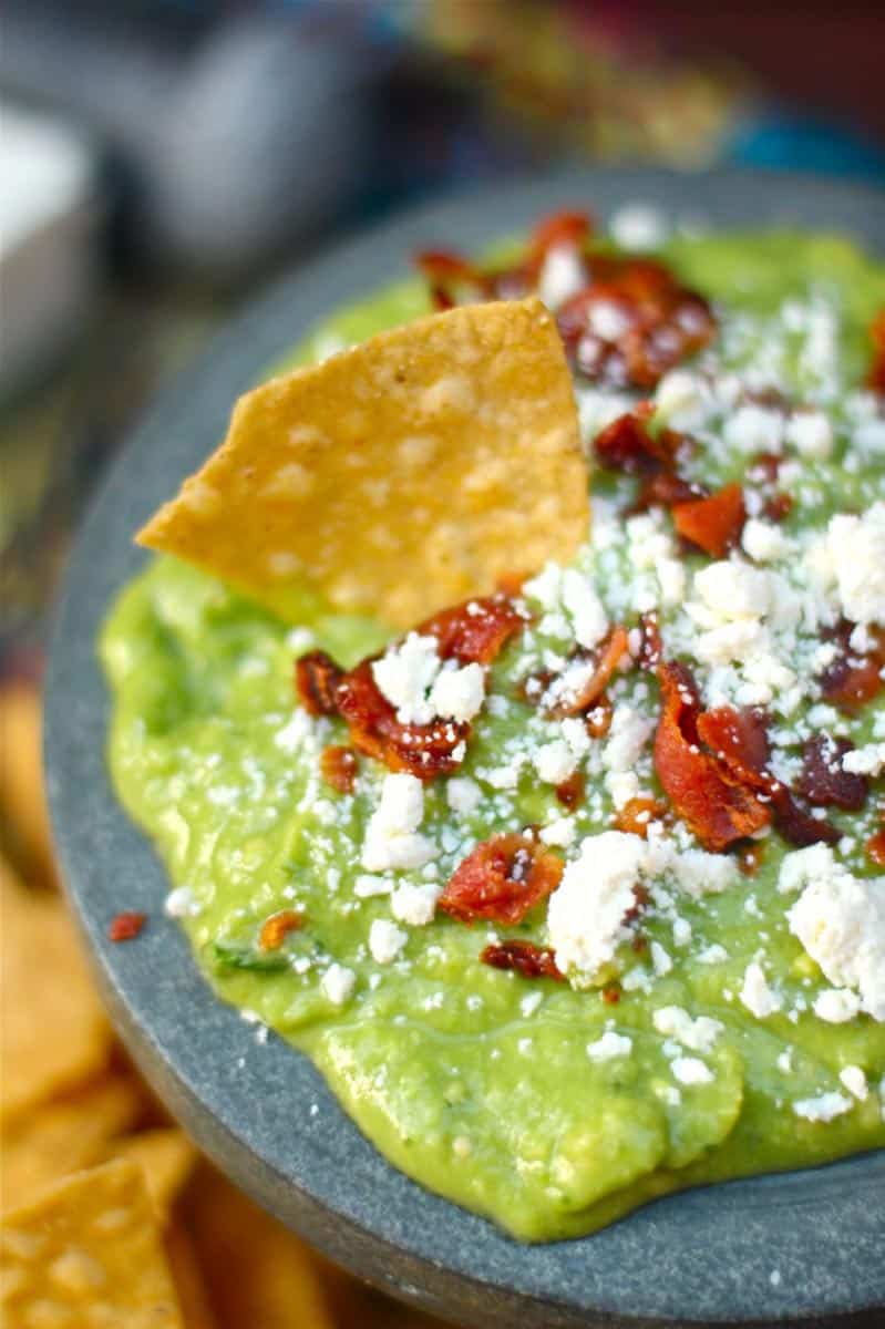 Fresh Bacon-Cotija Guacamole