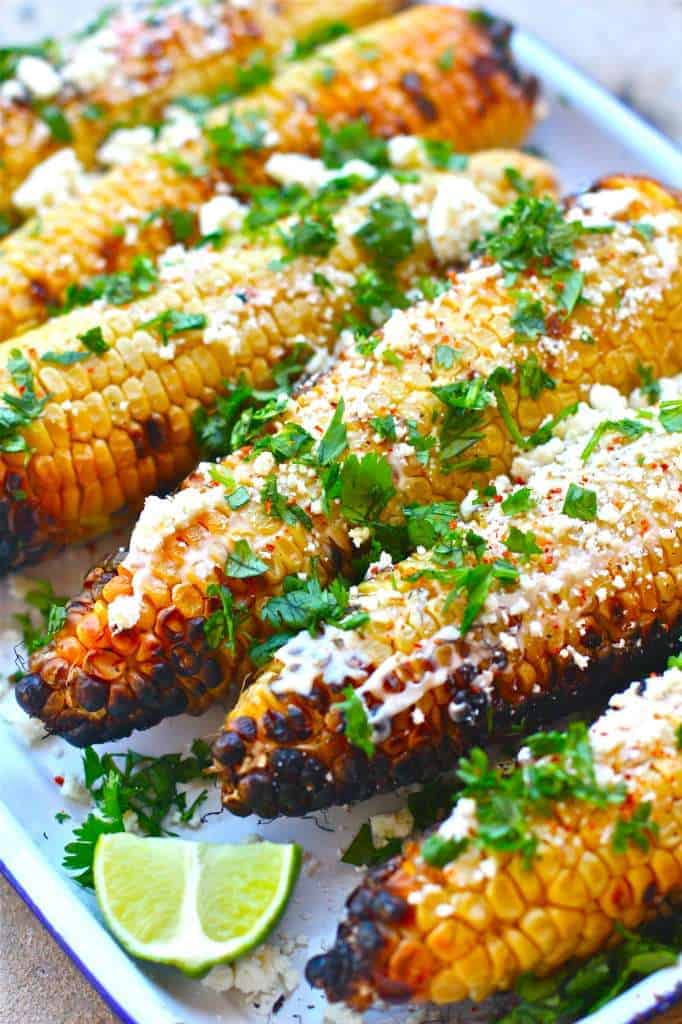Perfectly Grilled Corn- Mexican Style!