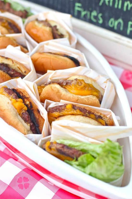 Host an epic summer outdoor In-N-Out Style burger bar complete with Animal Style Sauce. Perfect for the 4th of July and Labor Day