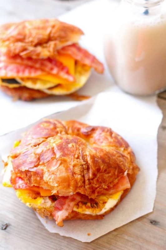 Frozen Croissant Breakfast Sandwiches