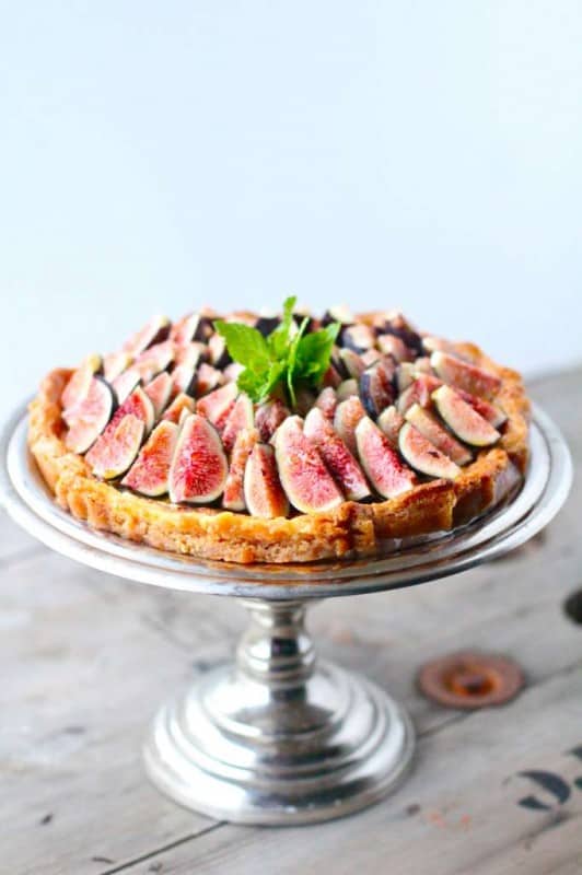 Honey Mascarpone Amaretti Tart with Fresh Figs - The Seaside Baker