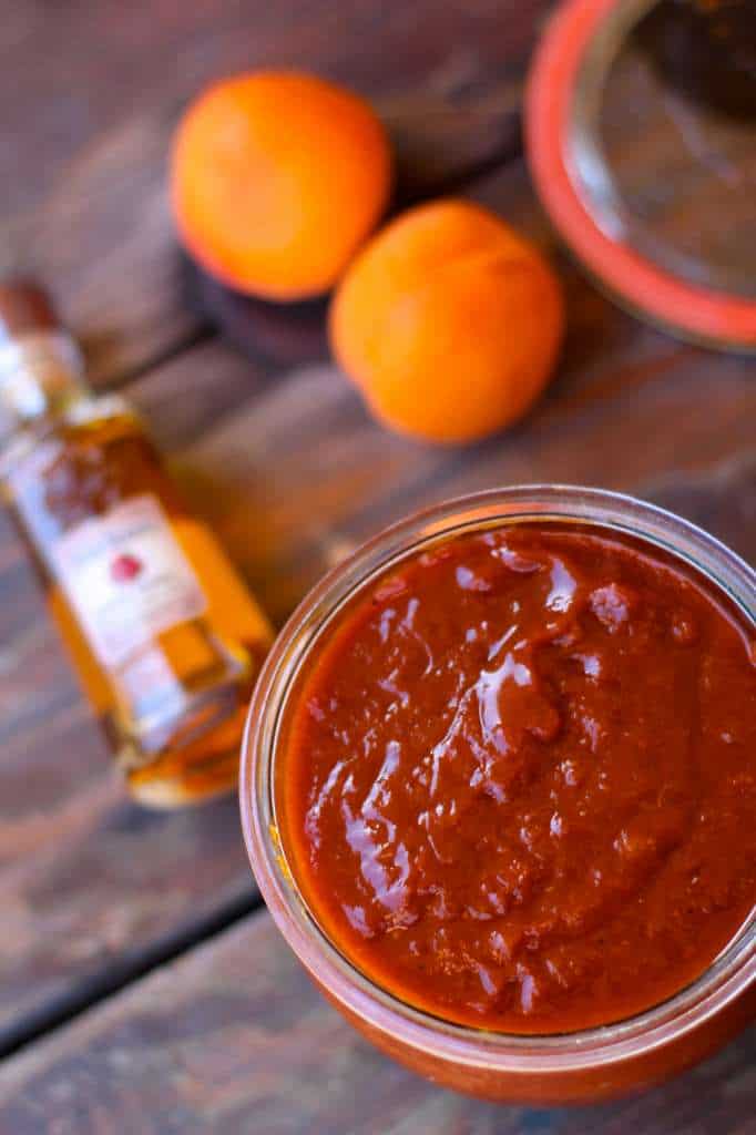 Apricot Bourbon BBQ Sauce #NationalBBQMonth - The Seaside Baker