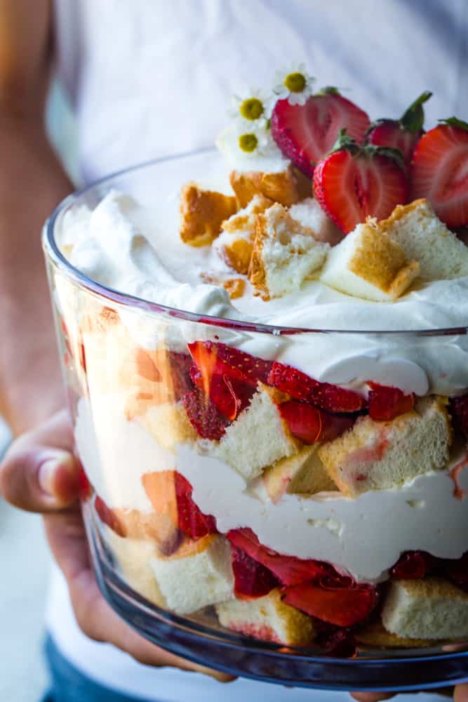strawberry shortcake trifle 