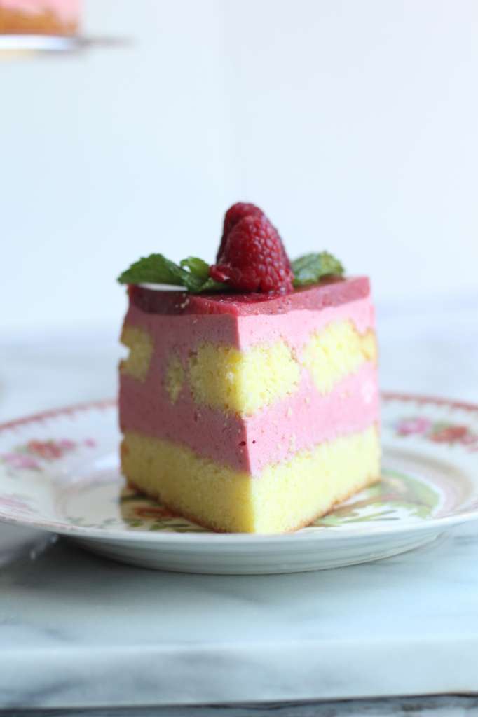 Raspberry Lemon Gelée Cake