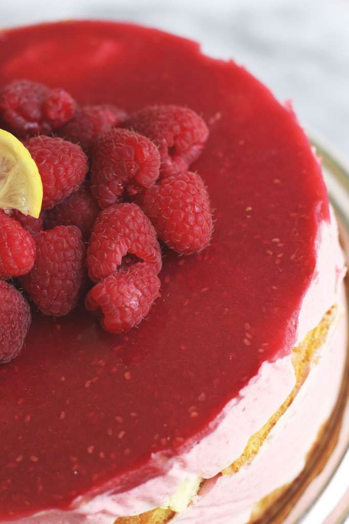 Raspberry Lemon Gelée Cake