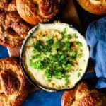 Classic-style soft pretzels are the perfect pairing to this indulgent beer dip for the ultimate savory snack.