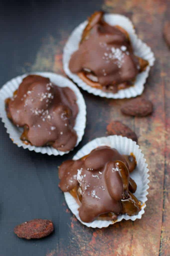 homemade candy Chocolate Almond Turtles