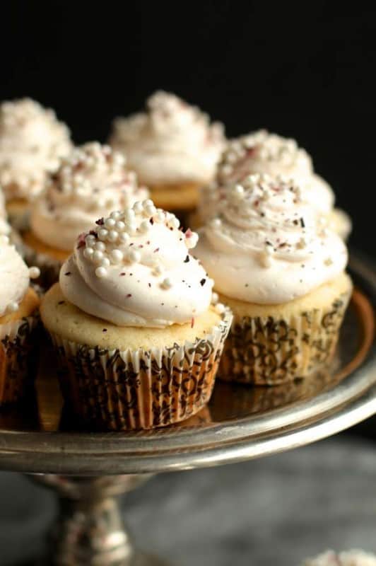 Champagne Cupcakes with Rose Hibiscus Buttercream The Seaside Baker