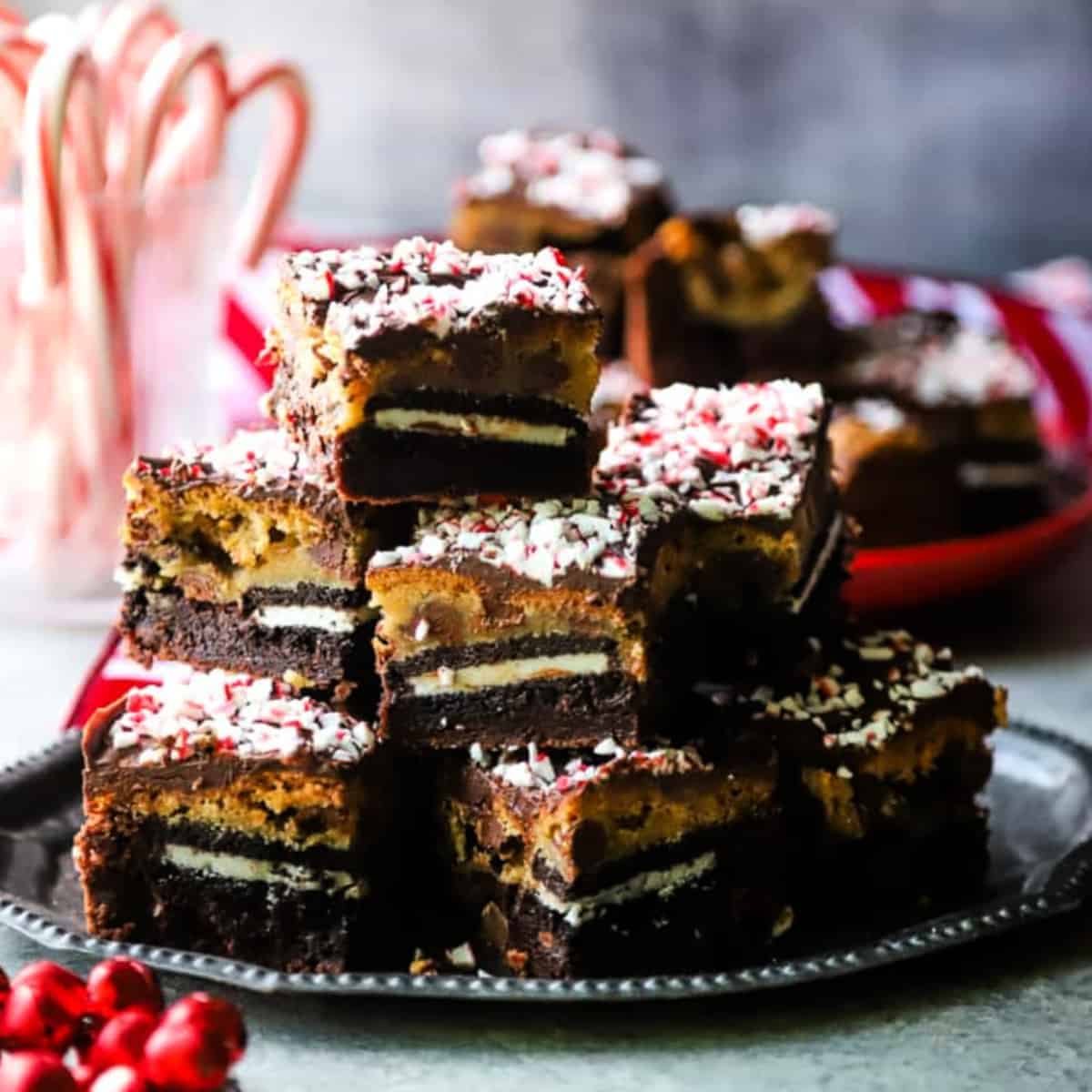Chocolate Peppermint Brookies - The Seaside Baker