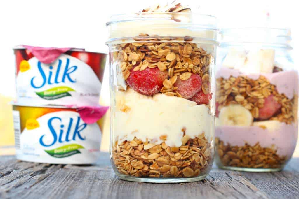 Vanilla Almond Granola Silk Dairy-Free Parfaits