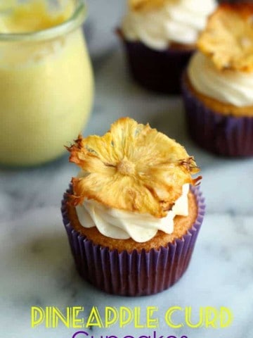 pineapple curd cupcakes