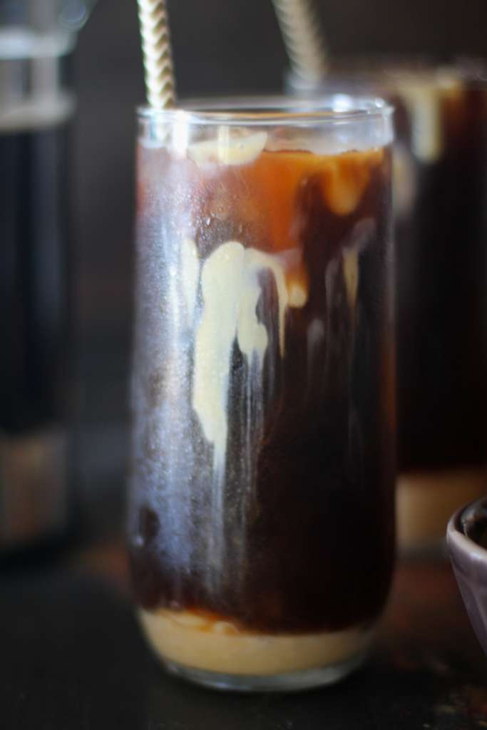 Iced coffee with condensed milk