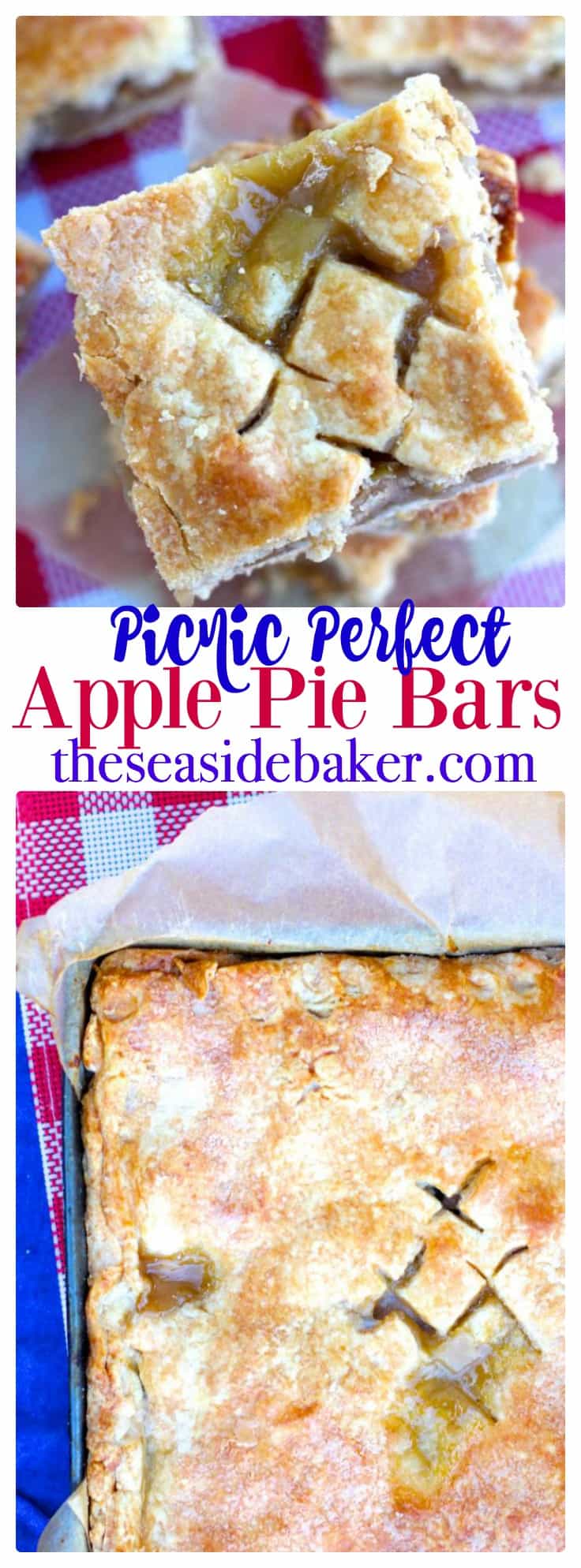 Thick buttery crust filled with sweet apple pie filling, making these the perfect slice and serve summer dessert