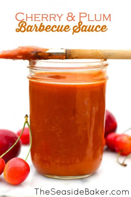 Cherry Plum Barbecue Sauce - The Seaside Baker