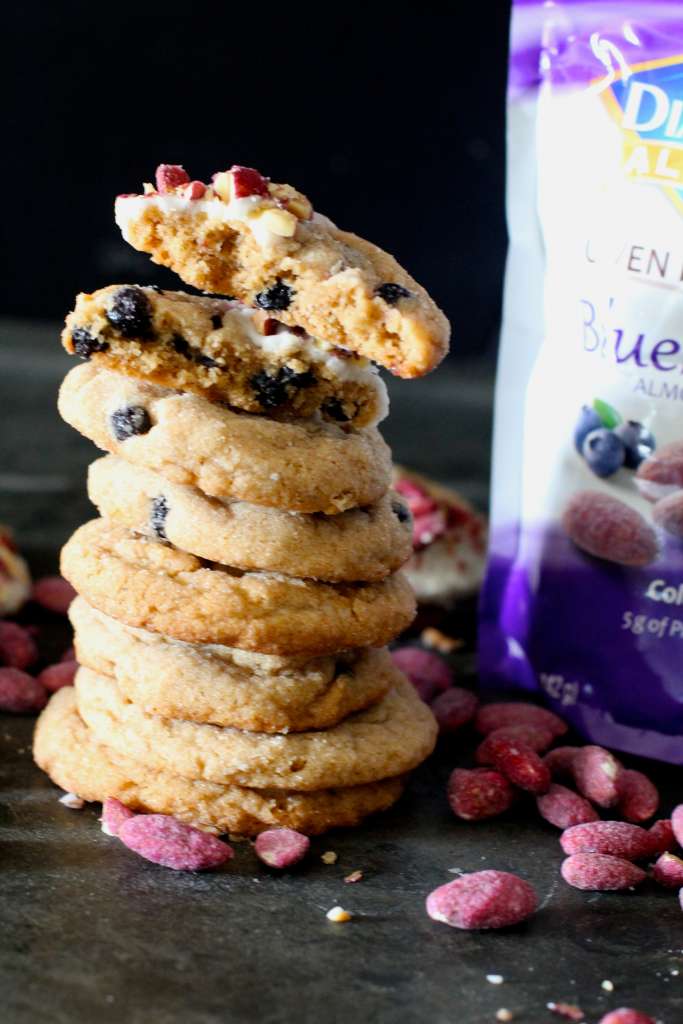 Blueberry Studded Almond Butter Cookies